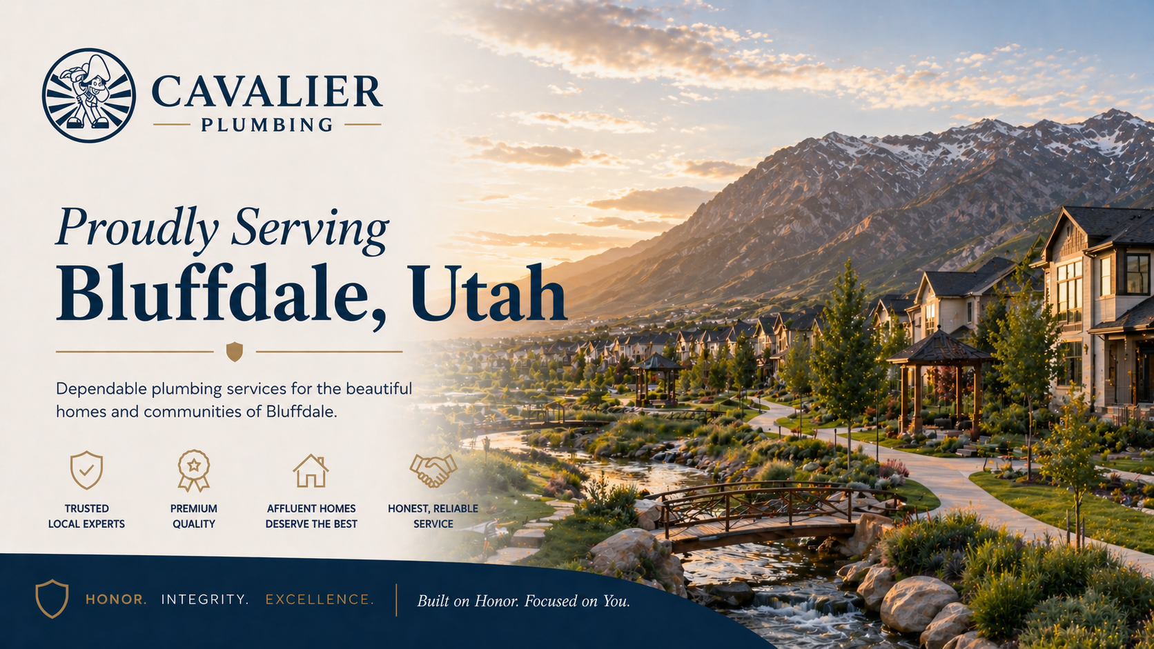 Cavalier Plumbing — Proudly Serving Bluffdale, Utah
