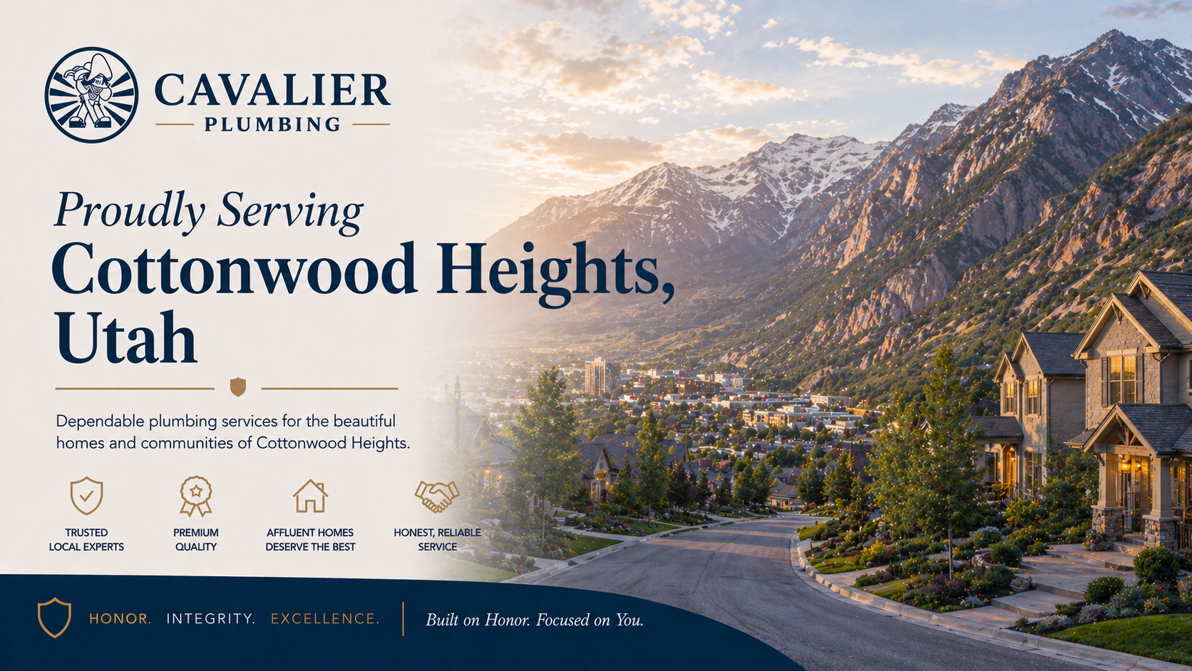Cavalier Plumbing — Proudly Serving Cottonwood Heights, Utah