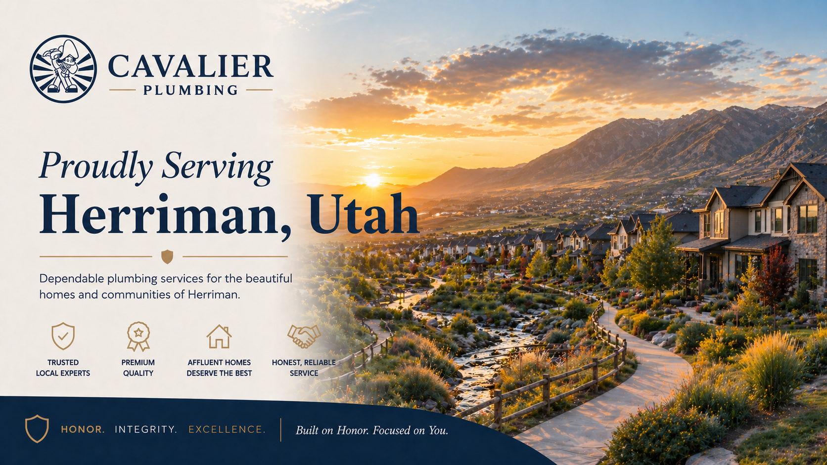 Cavalier Plumbing — Proudly Serving Herriman, Utah