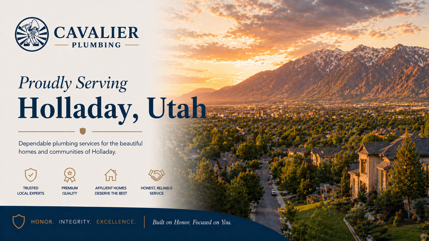 Cavalier Plumbing — Proudly Serving Holladay, Utah