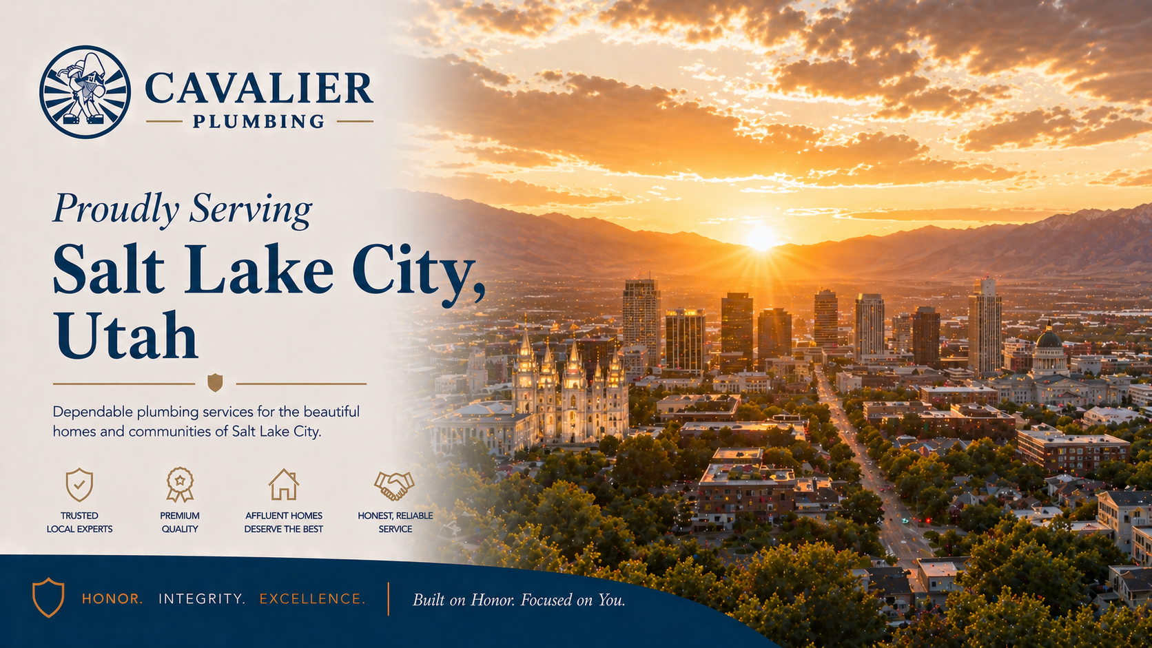 Cavalier Plumbing — Proudly Serving Salt Lake City, Utah