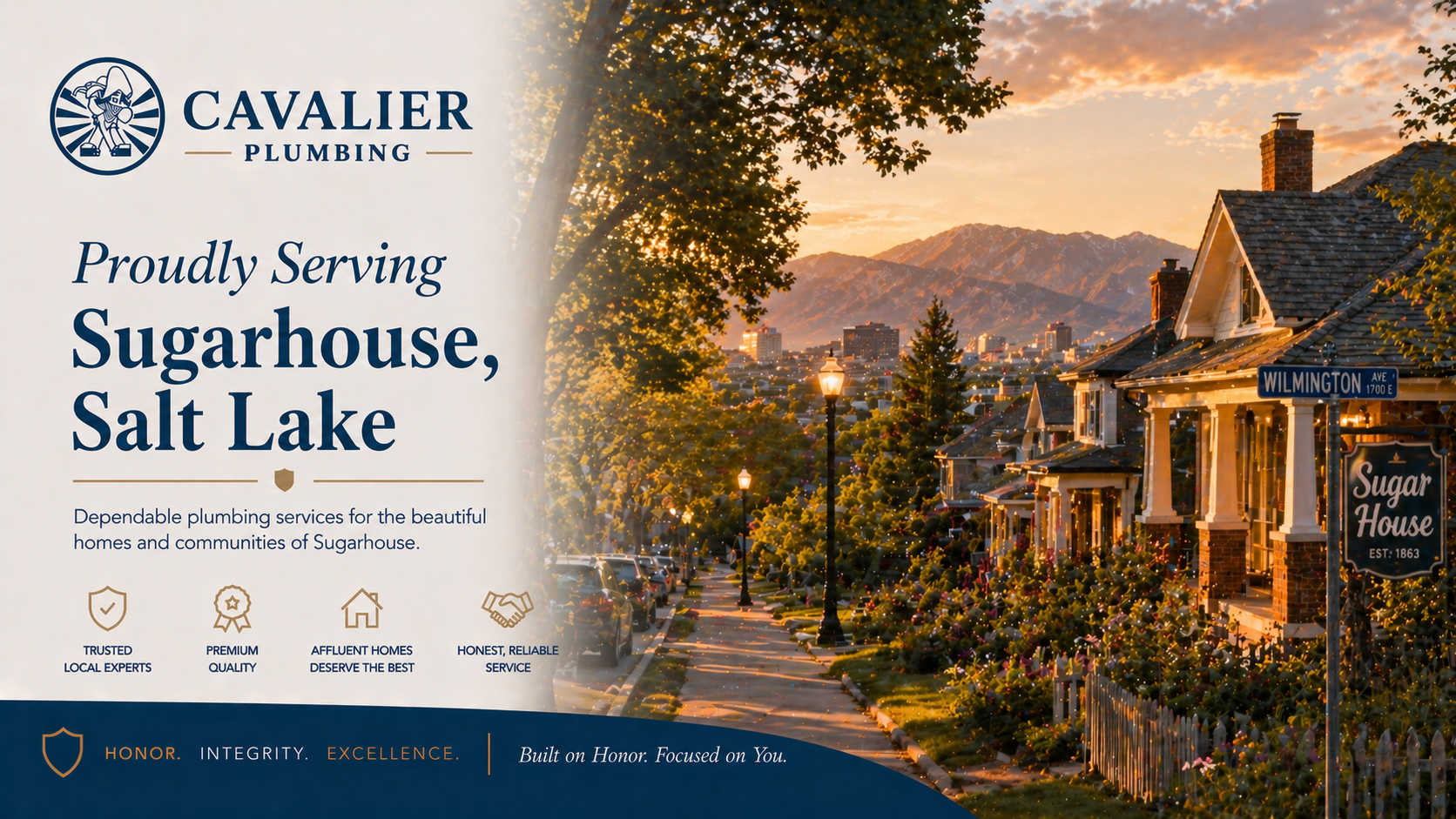 Cavalier Plumbing — Proudly Serving Sugar House, Utah