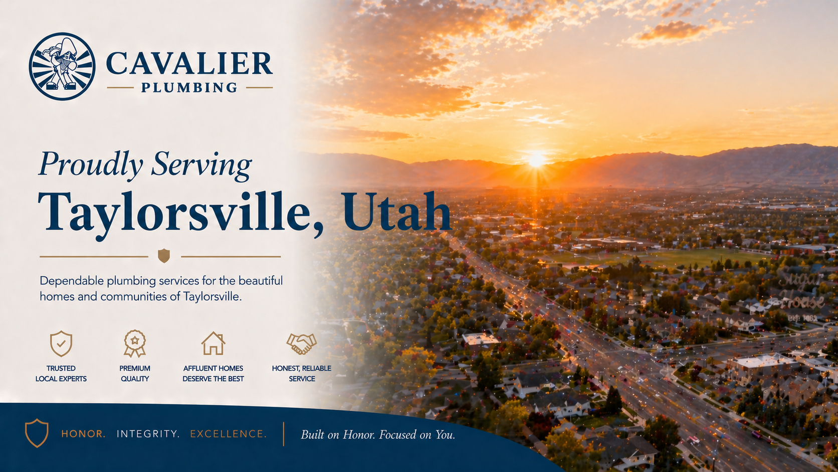 Cavalier Plumbing — Proudly Serving Taylorsville, Utah