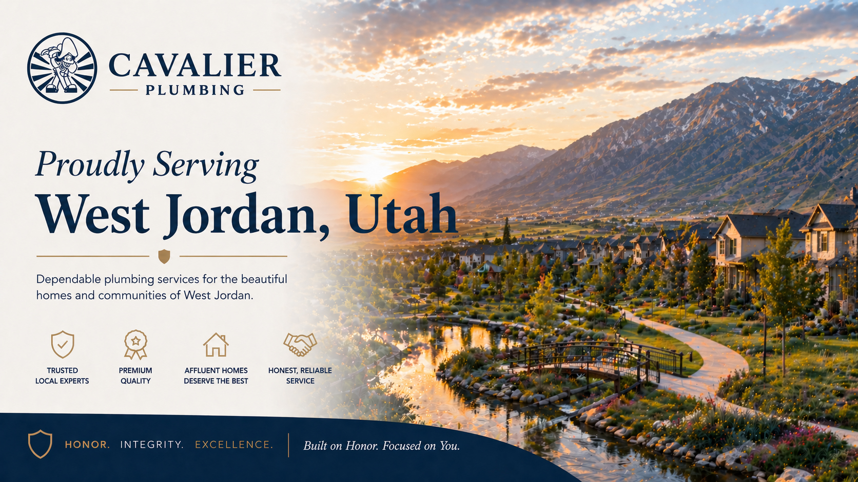 Cavalier Plumbing — Proudly Serving West Jordan, Utah